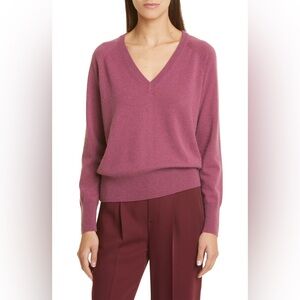 Vince Raglan v-neck sweater, size: XS, color: tea berry